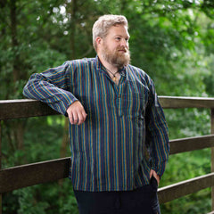 Oversize Stripy Grandad Shirt
