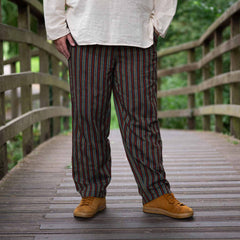 Stripy Cotton Trousers