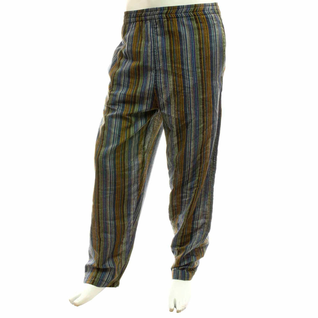 Stripy Cotton Trousers-Siesta Crafts