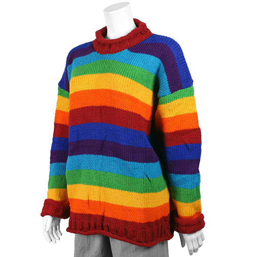 Rainbow Stripy Jumper-Siesta Crafts