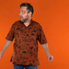 Mushroom Print Short Sleeved Kurta-Siesta Crafts