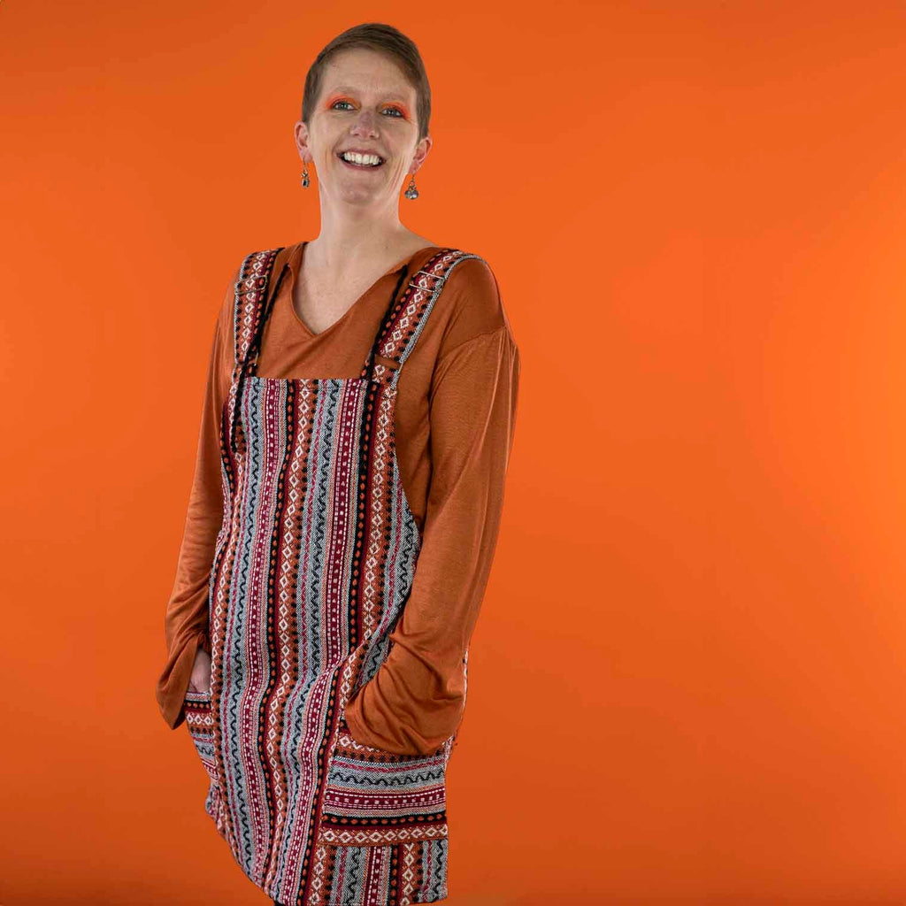 Thai Weave Dungaree Dress-Siesta Crafts