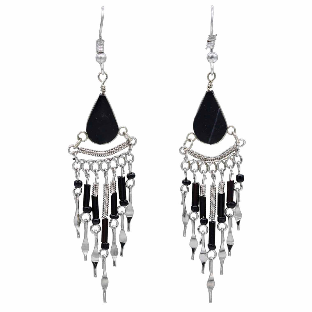 Beaded Drop Earrings-Siesta Crafts