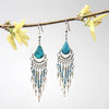 Beaded Drop Earrings-Siesta Crafts