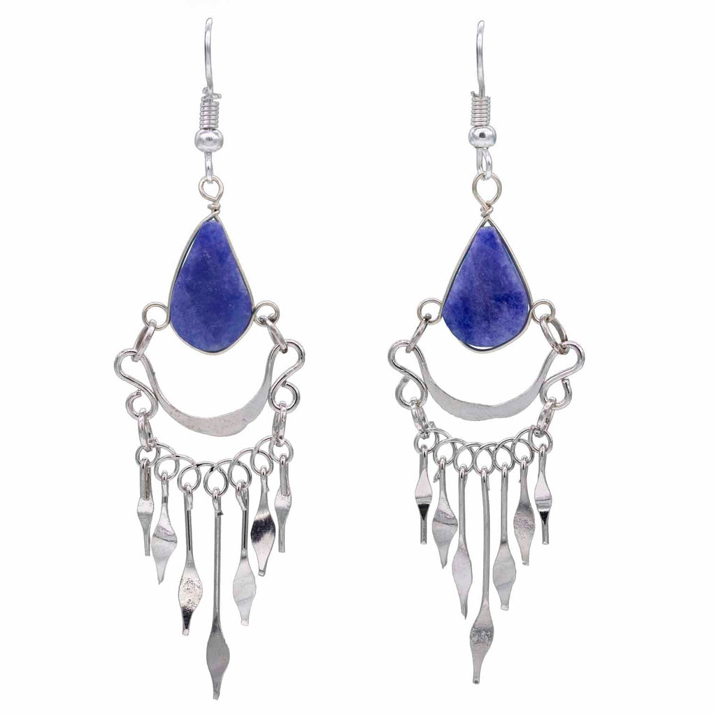 Metal Drop Earrings-Siesta Crafts
