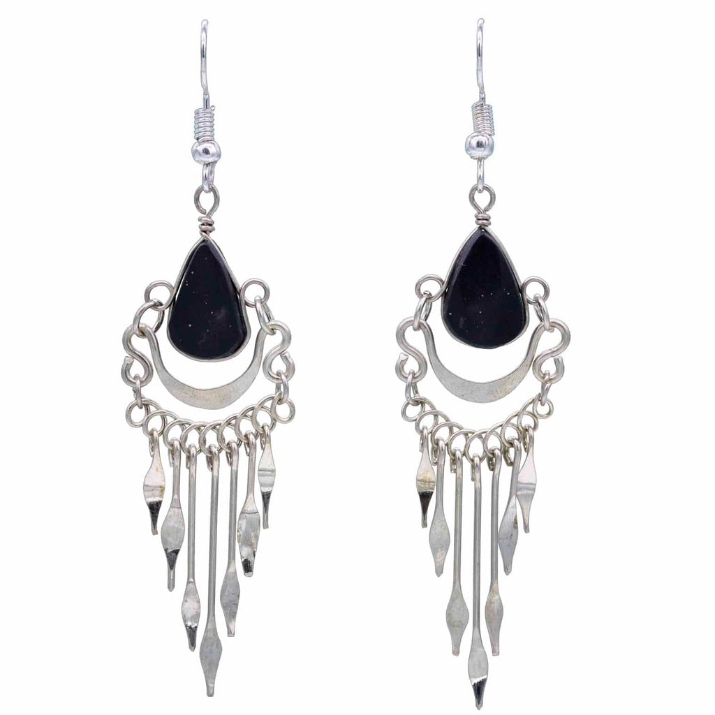 Metal Drop Earrings-Siesta Crafts