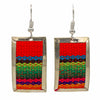 Flat Peruvian Fabric Earrings-Siesta Crafts