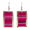 Flat Peruvian Fabric Earrings-Siesta Crafts