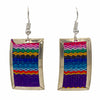 Flat Peruvian Fabric Earrings-Siesta Crafts