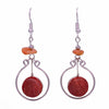 Stone Circle Earrings-Siesta Crafts