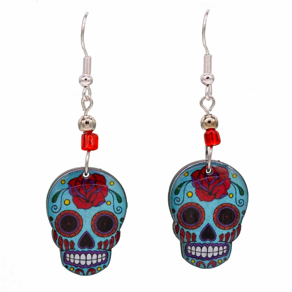 Small Skull Earrings-Siesta Crafts