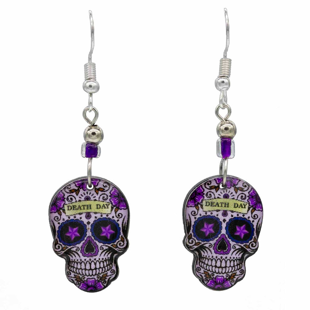 Small Skull Earrings-Siesta Crafts
