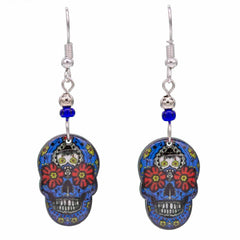Small Skull Earrings-Siesta Crafts