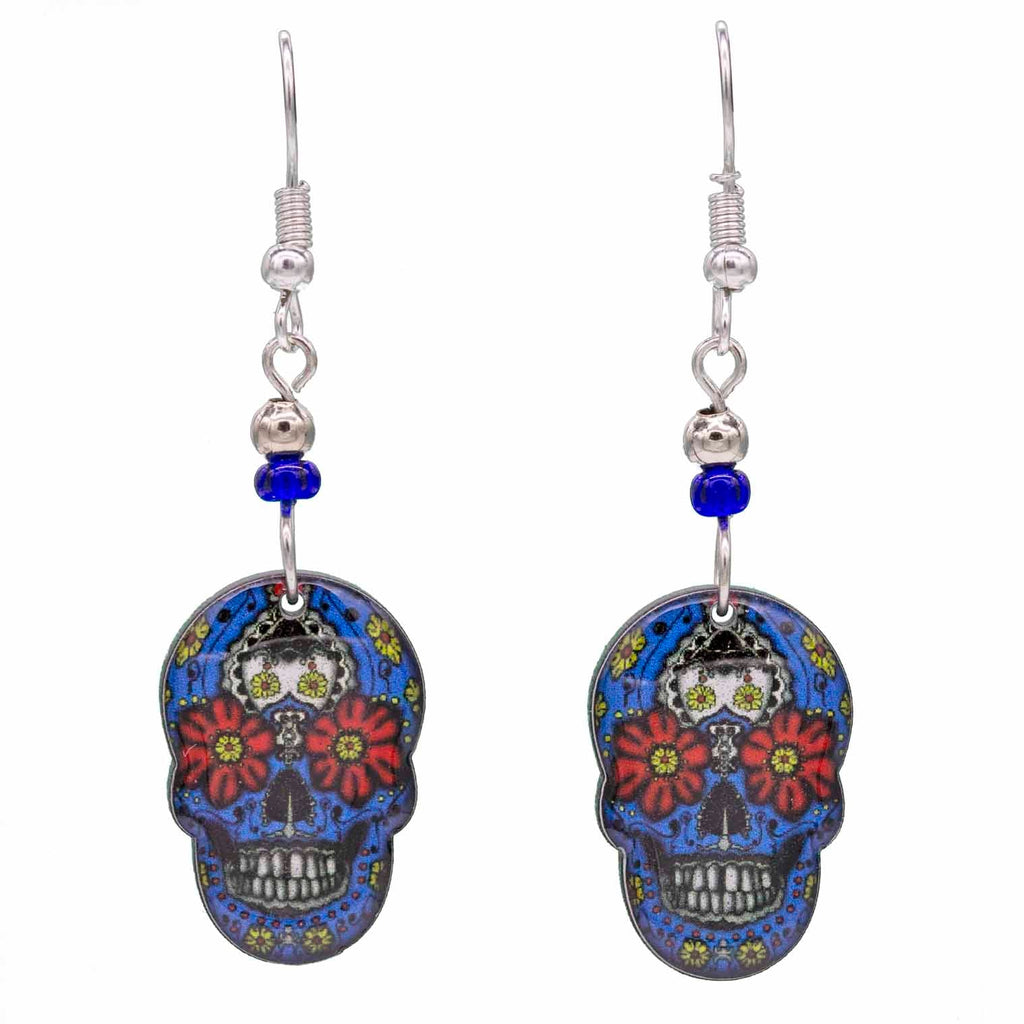 Small Skull Earrings-Siesta Crafts