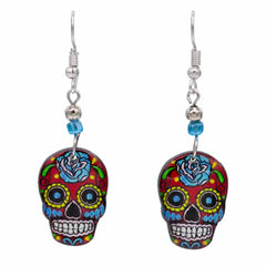 Small Skull Earrings-Siesta Crafts