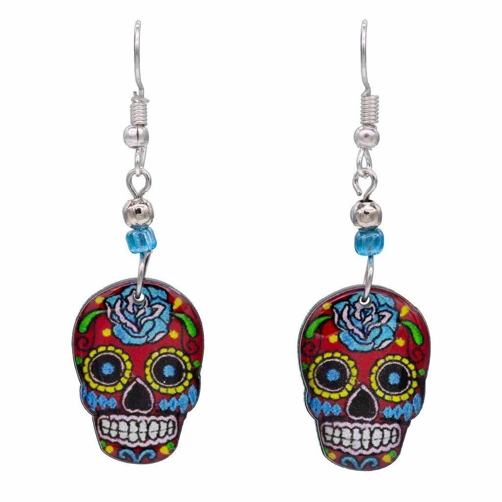 Small Skull Earrings-Siesta Crafts