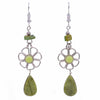 Stone Drop Flower Earrings-Siesta Crafts