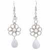Stone Drop Flower Earrings-Siesta Crafts