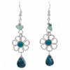 Stone Drop Flower Earrings-Siesta Crafts