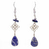 Stone Drop Loop Earrings-Siesta Crafts