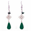 Stone Drop Loop Earrings-Siesta Crafts