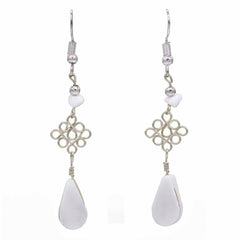 Stone Drop Loop Earrings-Siesta Crafts