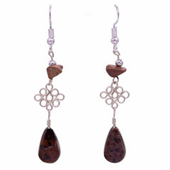 Stone Drop Loop Earrings-Siesta Crafts