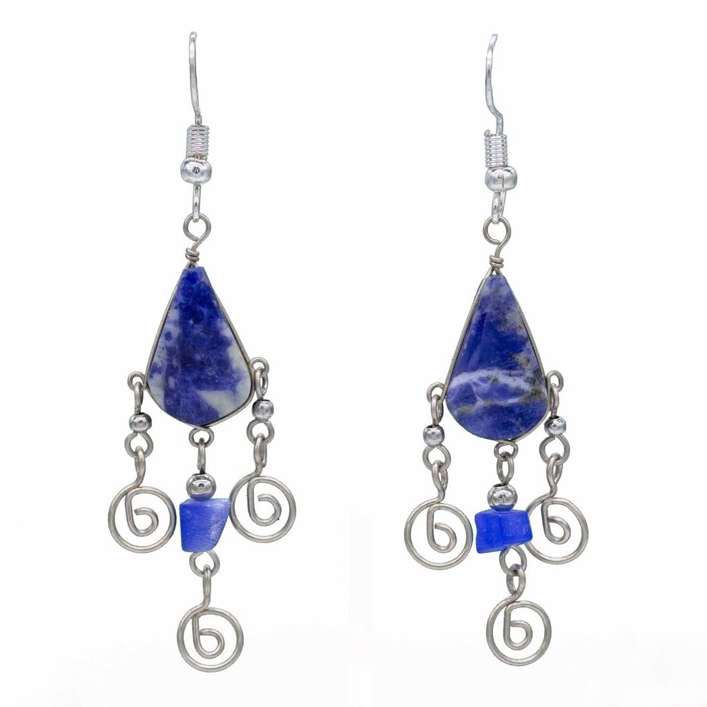 Spiral Drop Earrings-Siesta Crafts