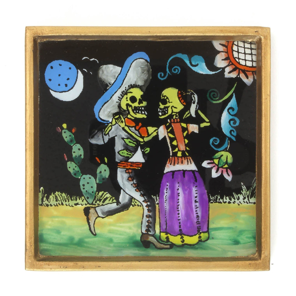 Dancing Couple Folk Art Frame-Siesta Crafts