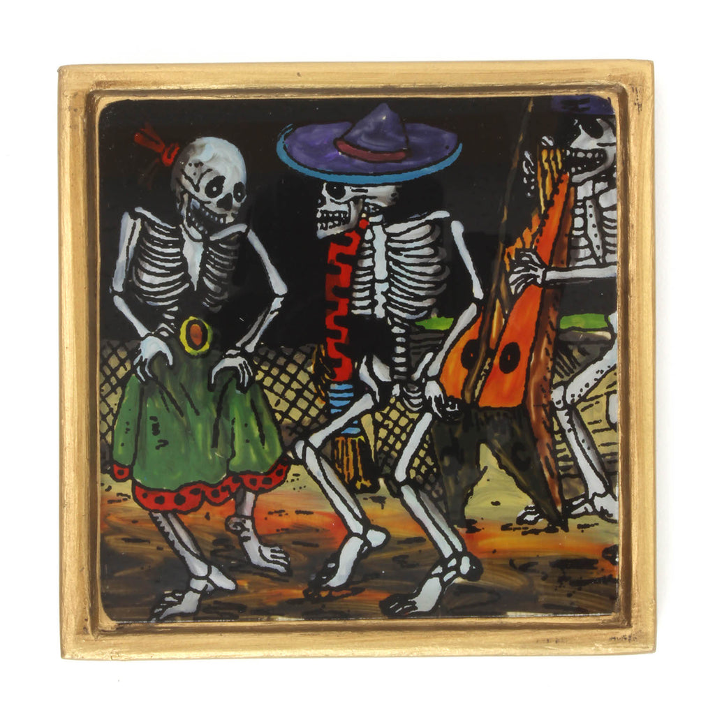 Harpist in Party Folk Art Frame-Siesta Crafts