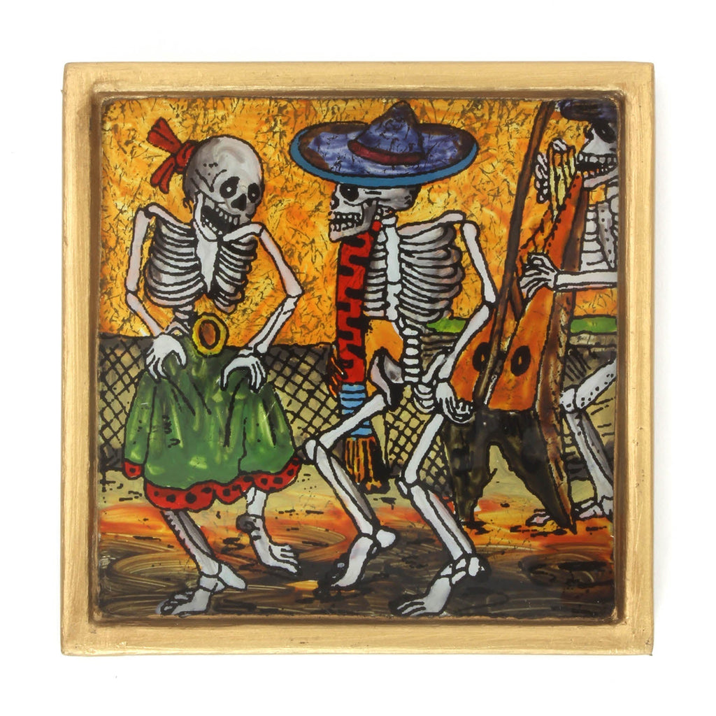 Harpist in Party Folk Art Frame-Siesta Crafts