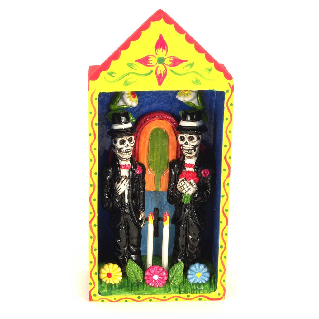Tall Wedding Retablo - Two Grooms-Siesta Crafts