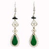 Stone Drop Curls Earrings-Siesta Crafts