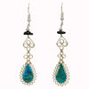 Stone Drop Curls Earrings-Siesta Crafts