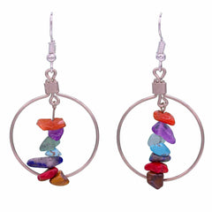 Stone Hoop Earrings-Siesta Crafts