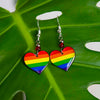 Rainbow Heart Earrings-Siesta Crafts