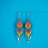 Peacock Bead Earrings-Siesta Crafts