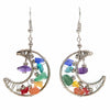 Crescent Moon and Stone Earrings-Siesta Crafts