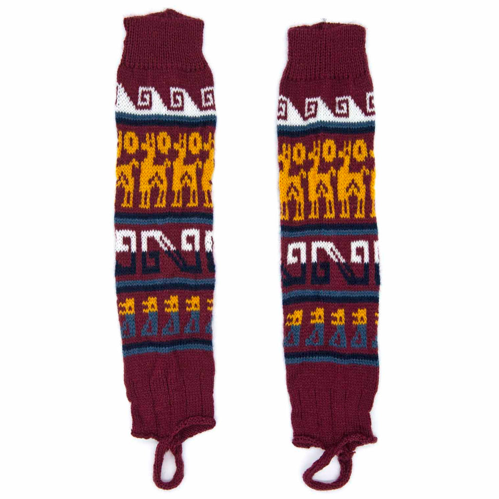 Autumnal Llama Legwarmers-Siesta Crafts