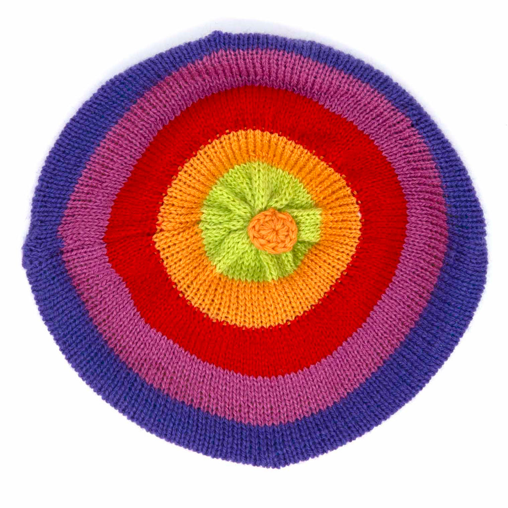Rainbow Slouch Hat-Siesta Crafts