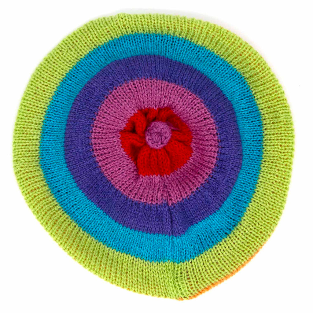 Rainbow Slouch Hat-Siesta Crafts