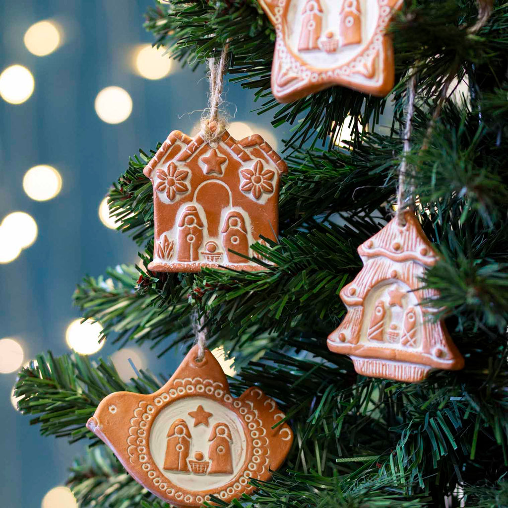 Terracotta Nativity Hanging-Siesta Crafts