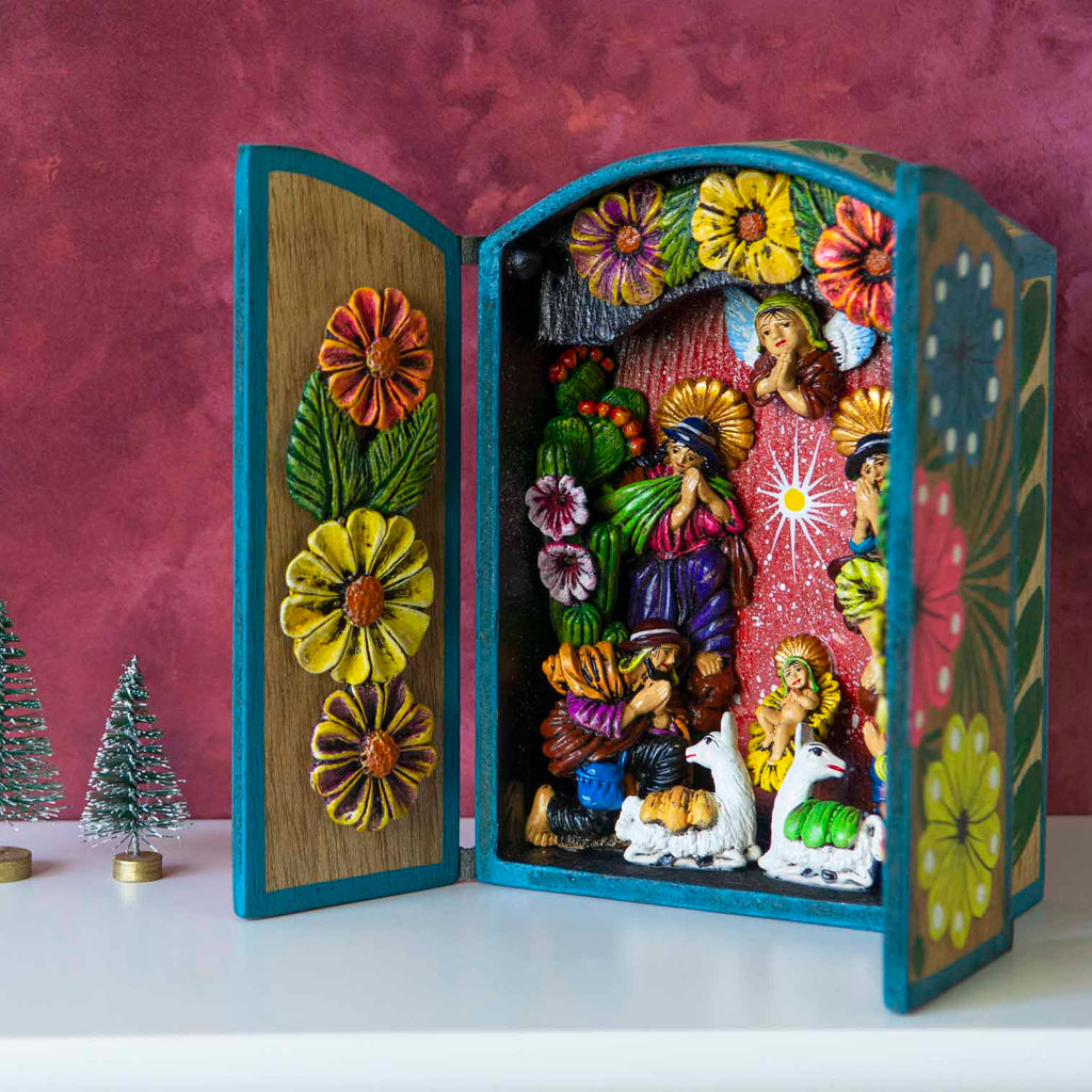 Arched Nativity Retablo-Siesta Crafts