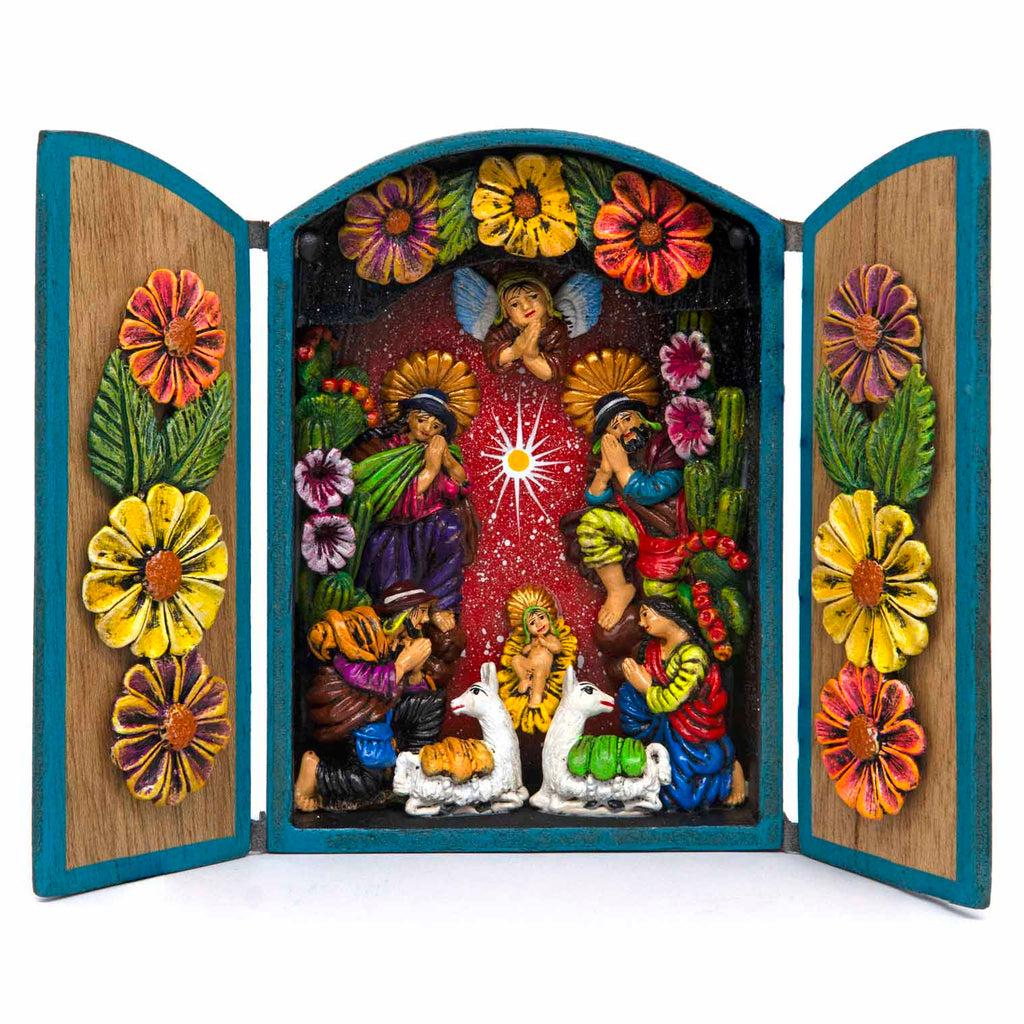 Arched Nativity Retablo-Siesta Crafts