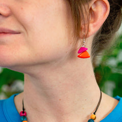 Tagua Chip Earrings-Siesta Crafts