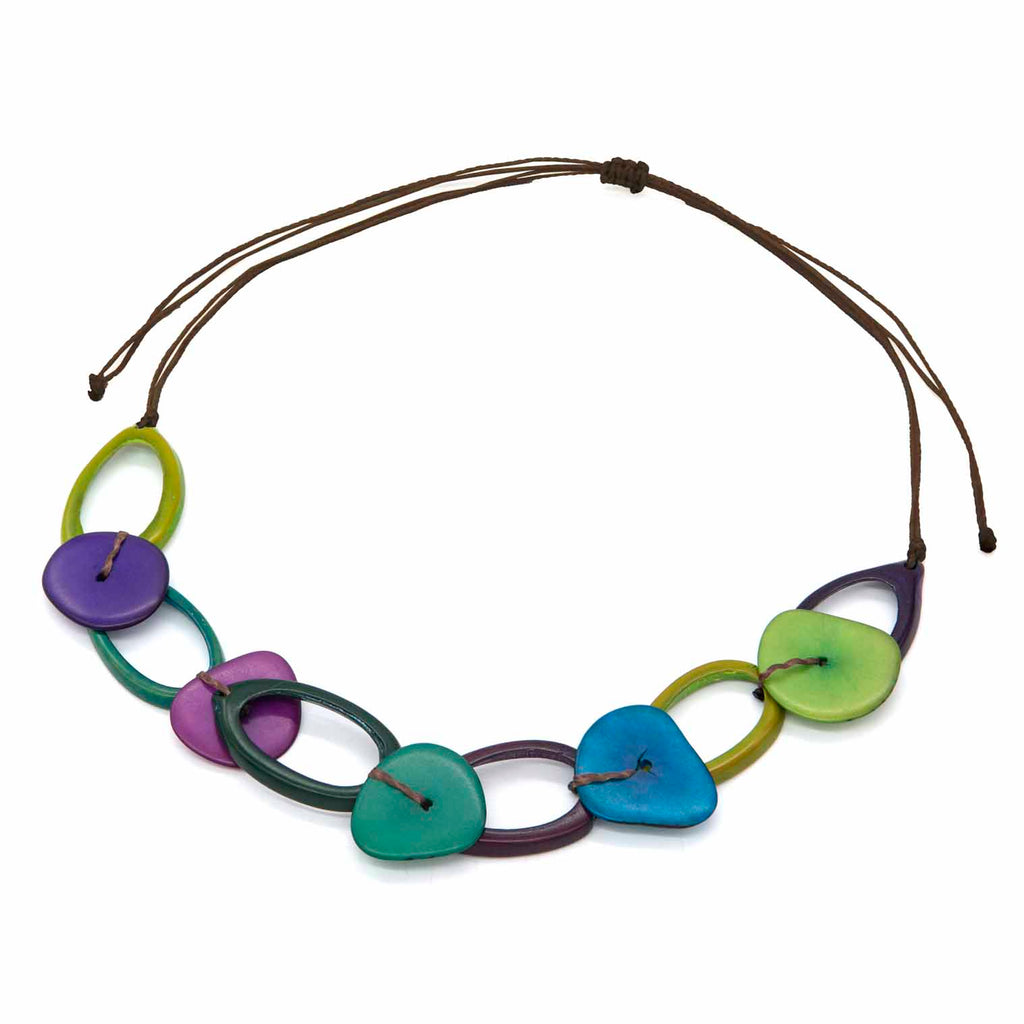 Tagua and Palmito Necklace-Siesta Crafts