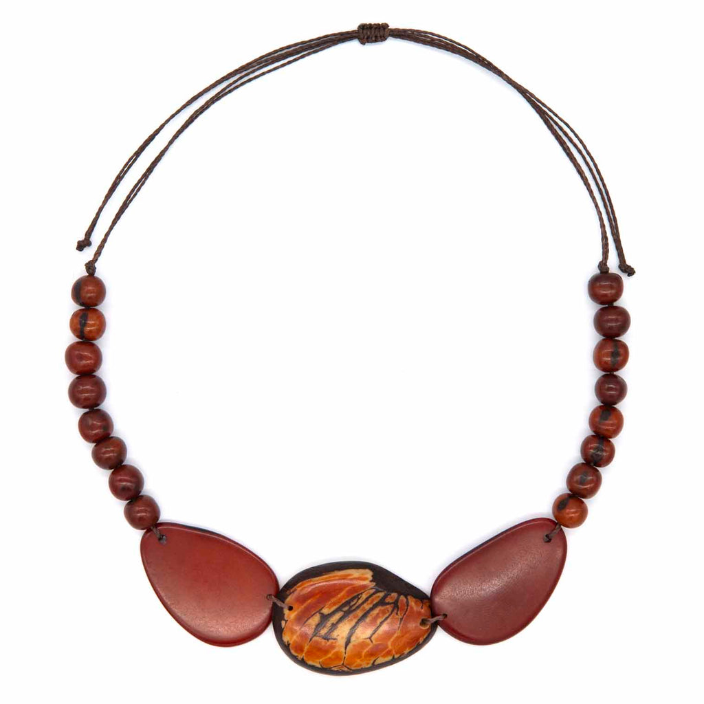 Tagua Slice Necklace-Siesta Crafts