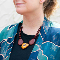 Tagua Slice Necklace-Siesta Crafts