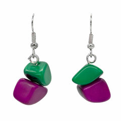 Tagua Chip Earrings-Siesta Crafts