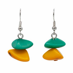 Tagua Chip Earrings-Siesta Crafts